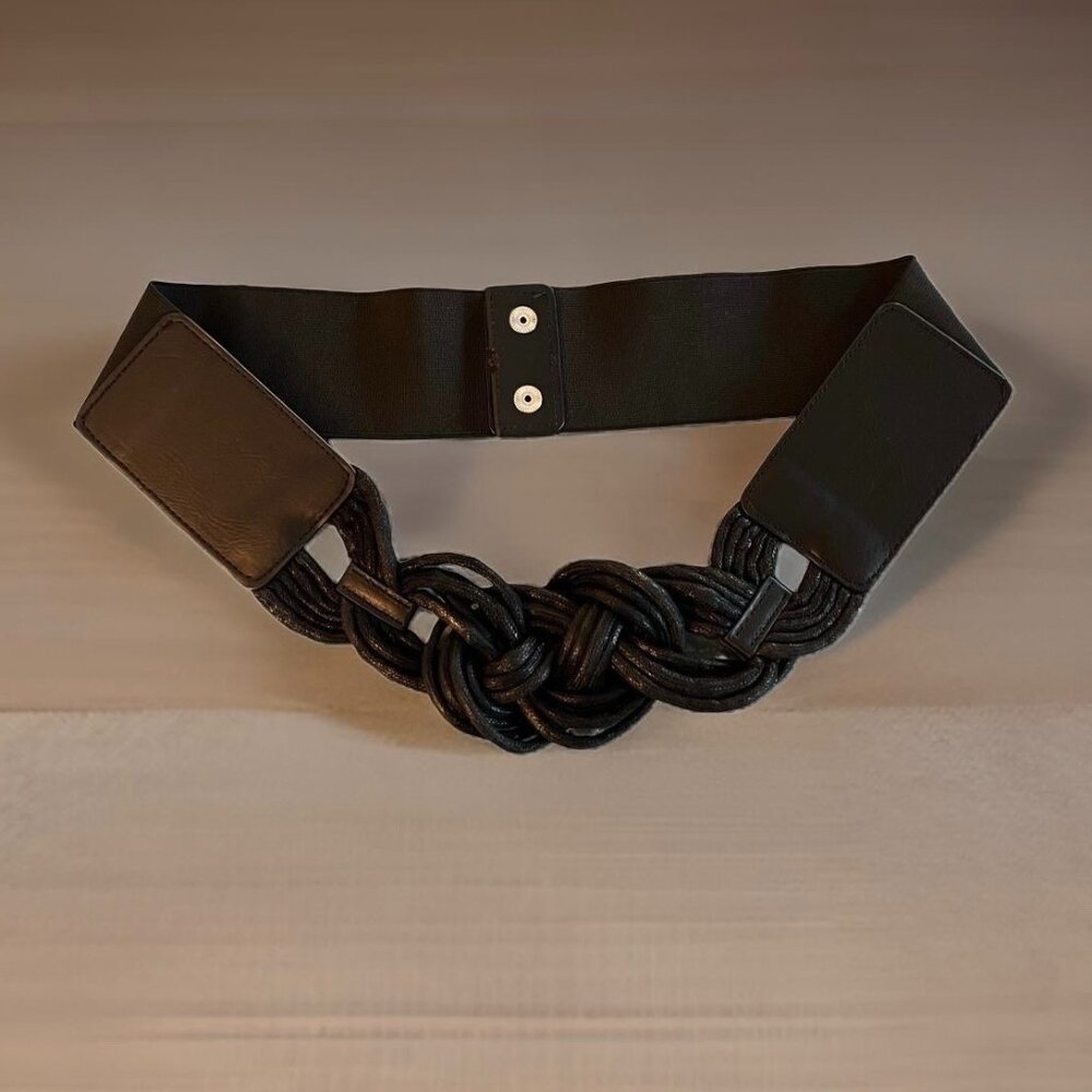Vintage Y2K Another Line Black Knot Belt